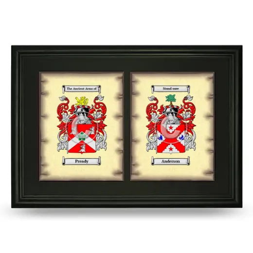 Double Coat of Arms Framed - Black