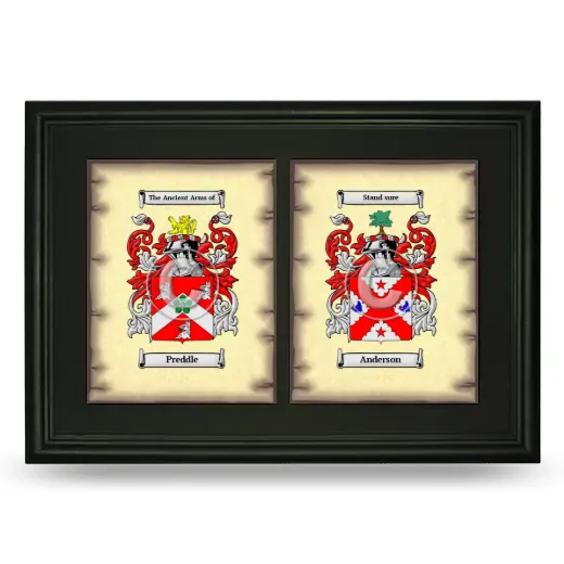 Double Coat of Arms Framed - Black