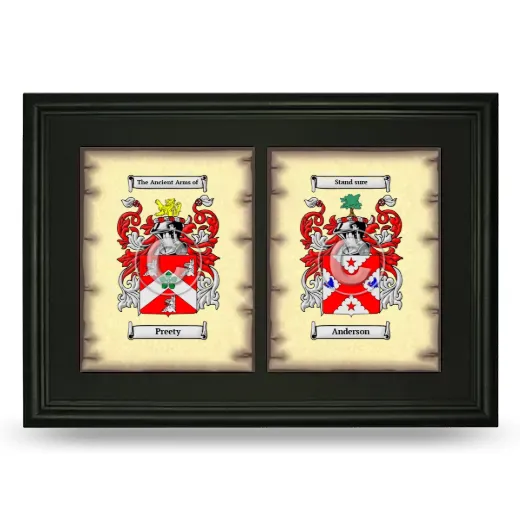 Double Coat of Arms Framed - Black