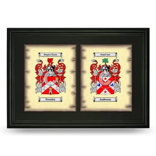 Double Coat of Arms Framed - Black