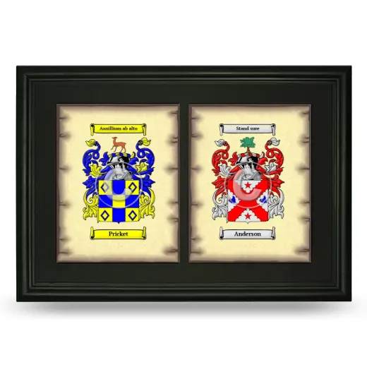 Double Coat of Arms Framed - Black