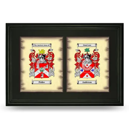 Double Coat of Arms Framed - Black