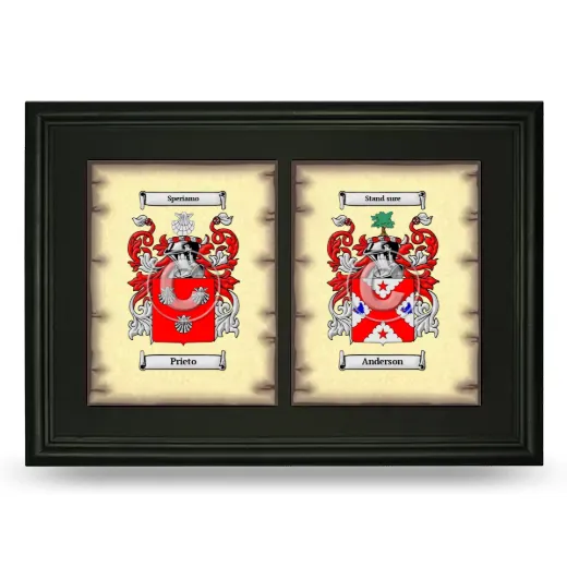 Double Coat of Arms Framed - Black