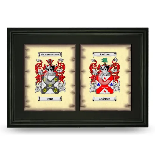 Double Coat of Arms Framed - Black