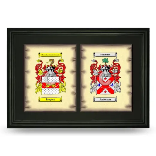 Double Coat of Arms Framed - Black