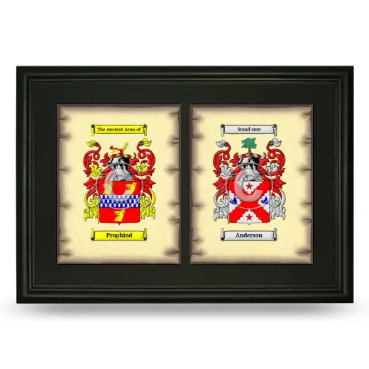 Double Coat of Arms Framed - Black