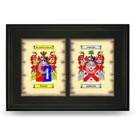 Double Coat of Arms Framed - Black