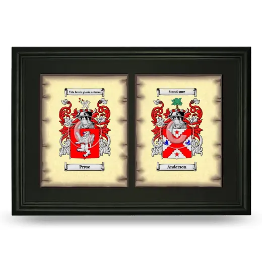 Double Coat of Arms Framed - Black