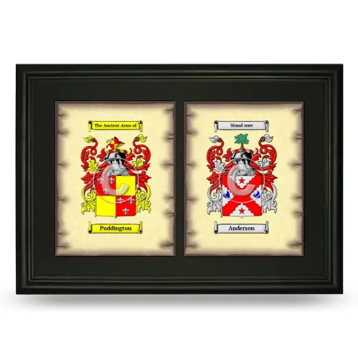 Double Coat of Arms Framed - Black