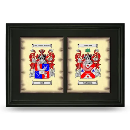 Double Coat of Arms Framed - Black