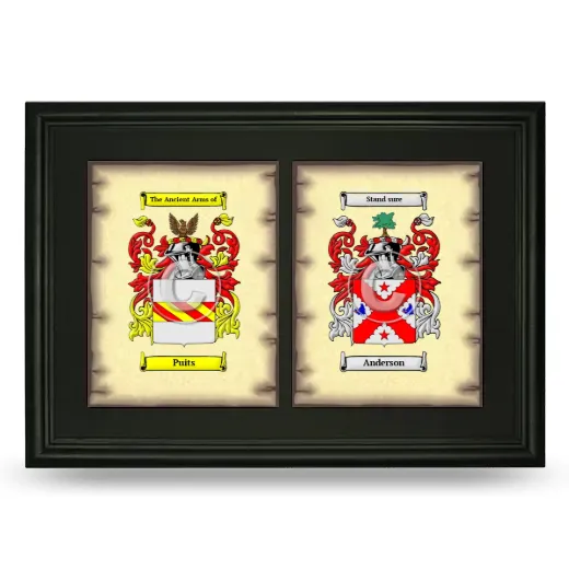 Double Coat of Arms Framed - Black