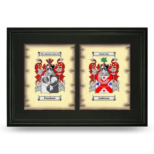 Double Coat of Arms Framed - Black