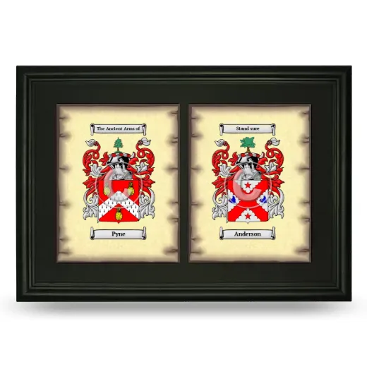 Double Coat of Arms Framed - Black