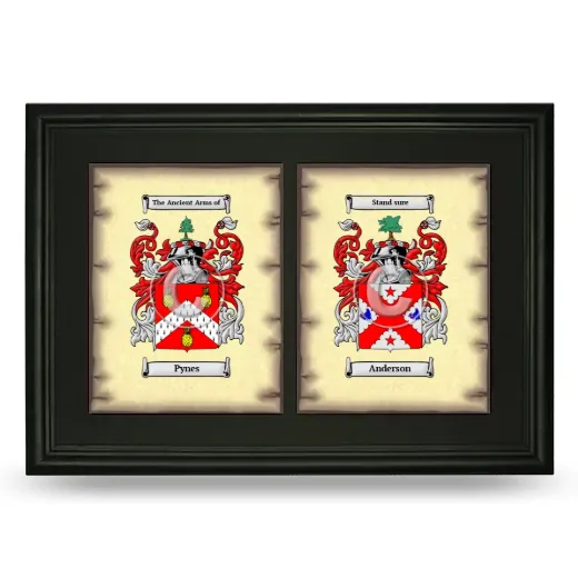 Double Coat of Arms Framed - Black