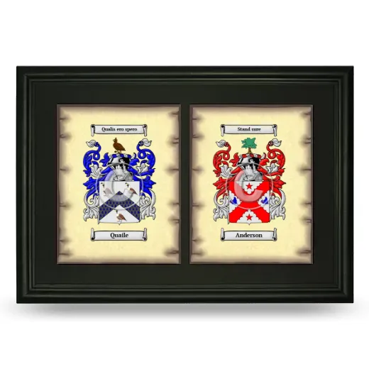 Double Coat of Arms Framed - Black