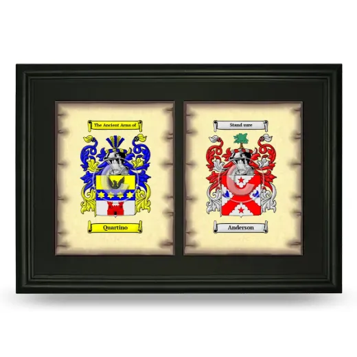Double Coat of Arms Framed - Black