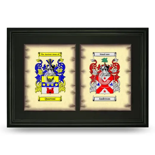 Double Coat of Arms Framed - Black