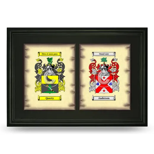 Double Coat of Arms Framed - Black