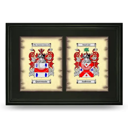 Double Coat of Arms Framed - Black