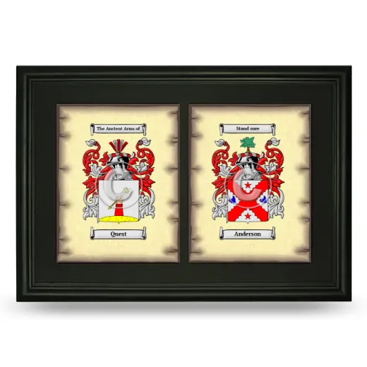 Double Coat of Arms Framed - Black