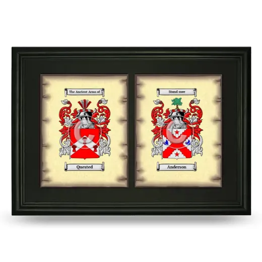 Double Coat of Arms Framed - Black