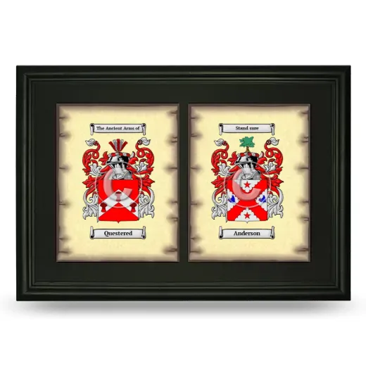 Double Coat of Arms Framed - Black