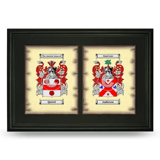 Double Coat of Arms Framed - Black