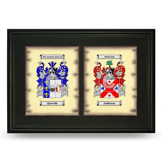 Double Coat of Arms Framed - Black