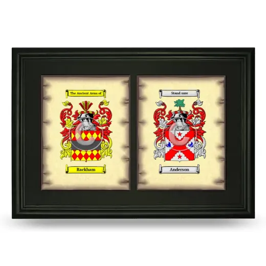 Double Coat of Arms Framed - Black