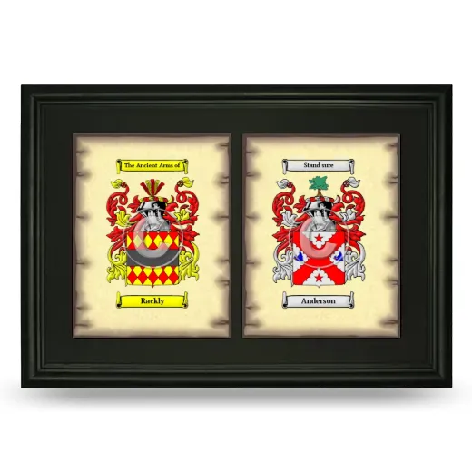 Double Coat of Arms Framed - Black