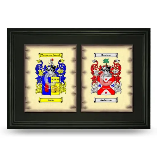 Double Coat of Arms Framed - Black