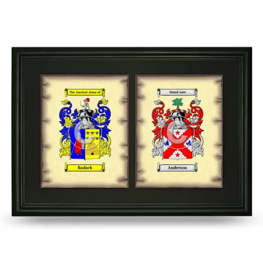 Double Coat of Arms Framed - Black
