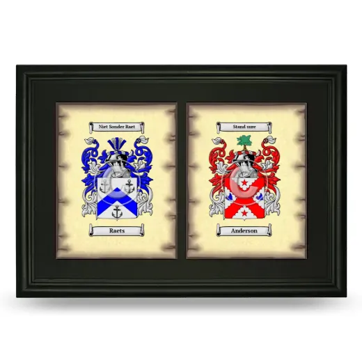 Double Coat of Arms Framed - Black