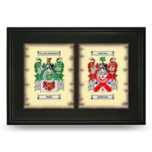 Double Coat of Arms Framed - Black