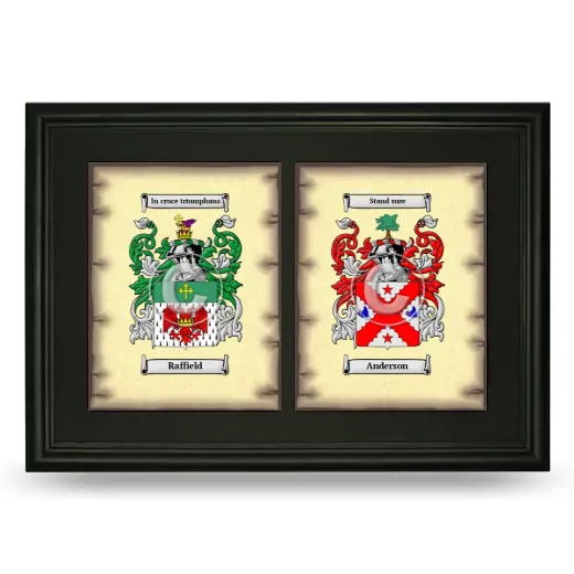 Double Coat of Arms Framed - Black