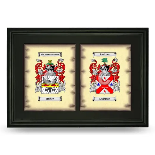 Double Coat of Arms Framed - Black