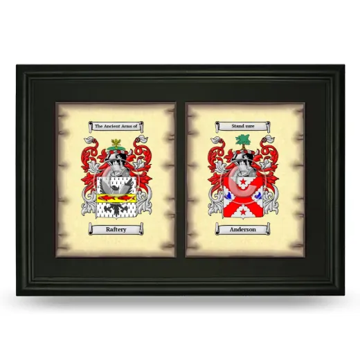 Double Coat of Arms Framed - Black