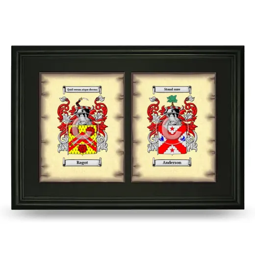 Double Coat of Arms Framed - Black