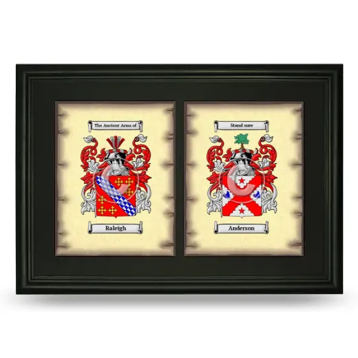 Double Coat of Arms Framed - Black