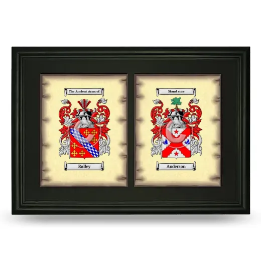 Double Coat of Arms Framed - Black