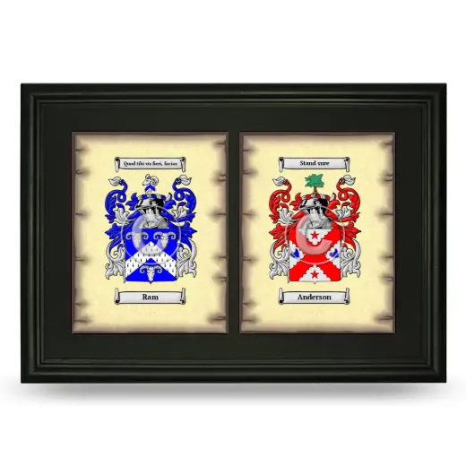 Double Coat of Arms Framed - Black
