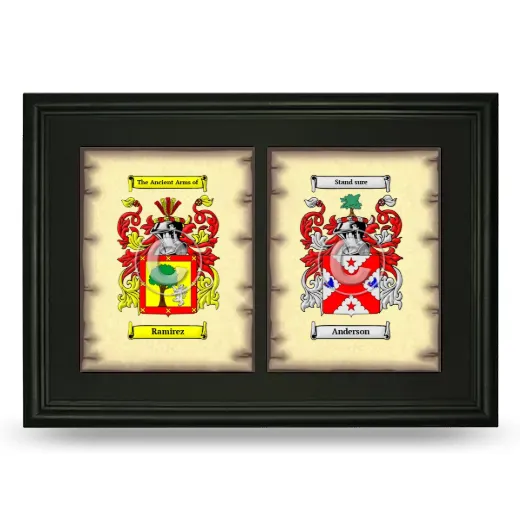Double Coat of Arms Framed - Black