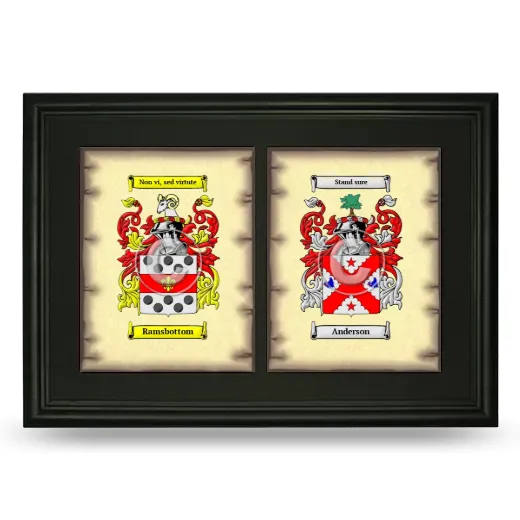 Double Coat of Arms Framed - Black
