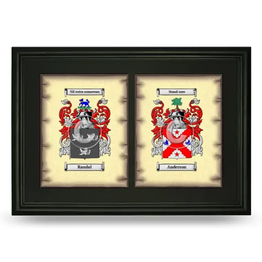 Double Coat of Arms Framed - Black