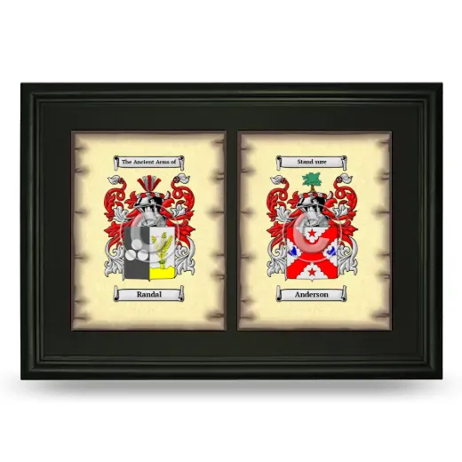 Double Coat of Arms Framed - Black