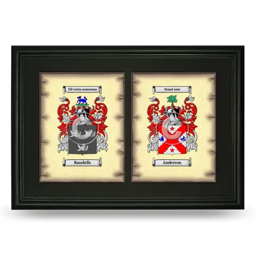 Double Coat of Arms Framed - Black