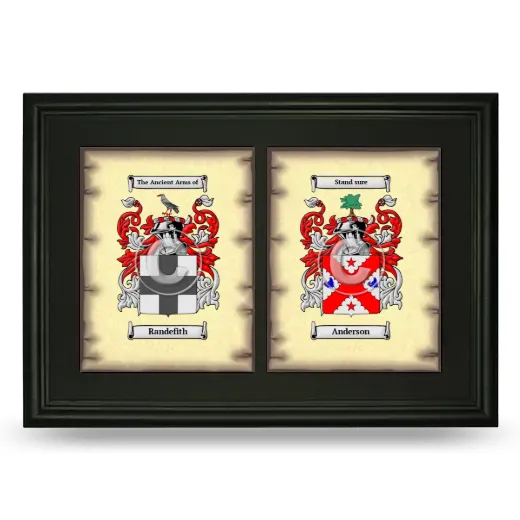 Double Coat of Arms Framed - Black