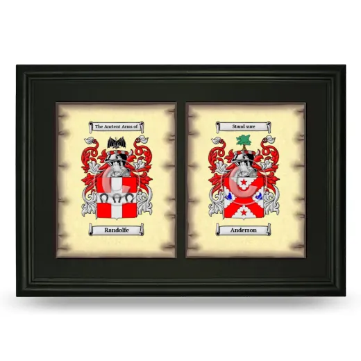 Double Coat of Arms Framed - Black