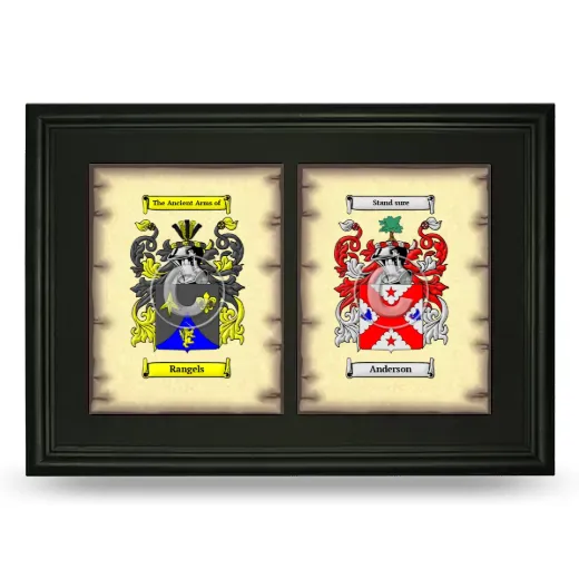 Double Coat of Arms Framed - Black