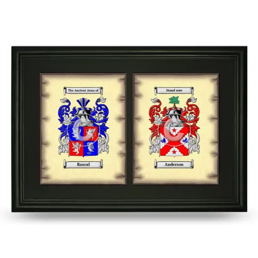 Double Coat of Arms Framed - Black
